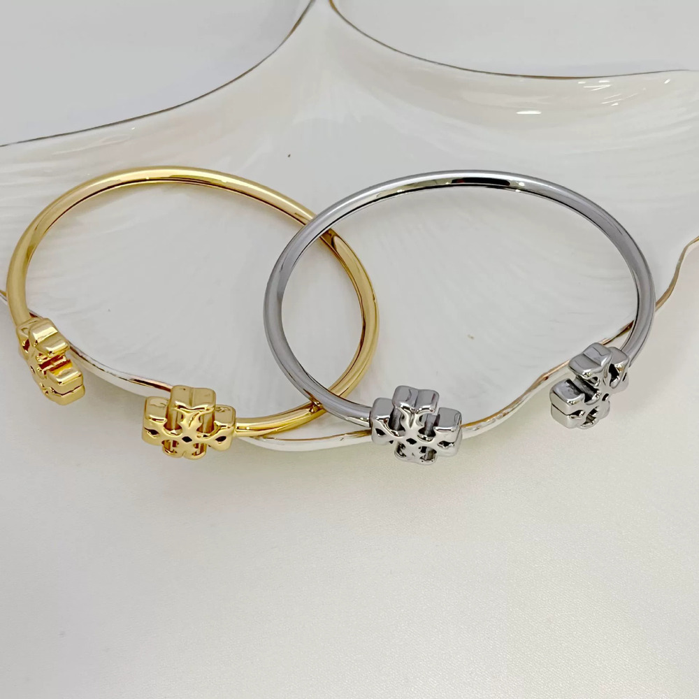 Tory Burch Hollow Letter Open Bangle